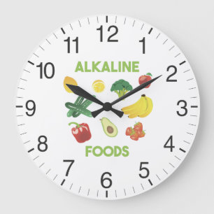 Laubholz gesunde Ernährung Große Wanduhr