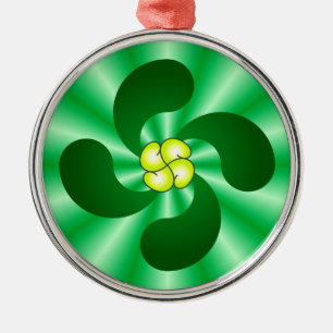 Lauburu Baskenkreuz Basque cross Ornament Aus Metall