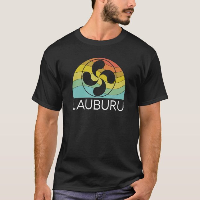 Lauburu Baskenland Cross Ikurrina Euskal Herri T-Shirt (Vorderseite)