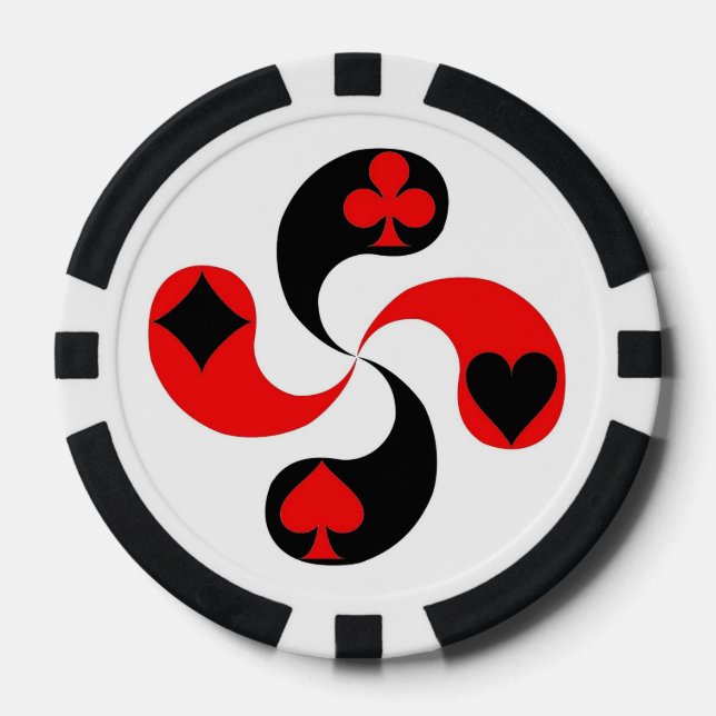 Lauburu Baskischer Kreuzweg Ristorante Al Pentolin Pokerchips (Vorderseite)