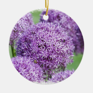 Lauch-Blumen-Verzierung Keramikornament