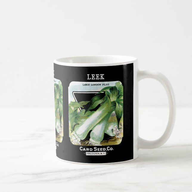 Lauch-Samenpackungsetikett Kaffeetasse (Rechts)