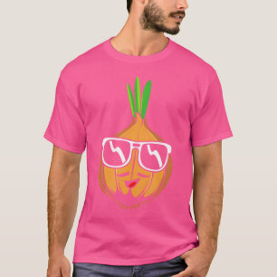 Lauch trägt Sonnenbrille Lustiger Lauch T-Shirt