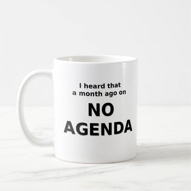 L'aucune tasse d'ordre du jour (Gauche)