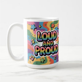 Laud und Stolz - Farbenfrohe psychedelische LGBTQ+ Kaffeetasse