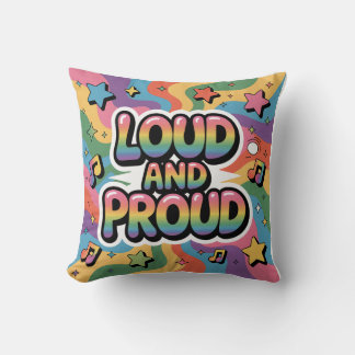 Laud und Stolz - Farbenfrohe psychedelische LGBTQ+ Kissen