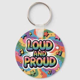 Laud und Stolz - Farbenfrohe psychedelische LGBTQ+ Schlüsselanhänger