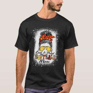 Laud und stolz gebleicht Softball Mama Messy Bun H T-Shirt