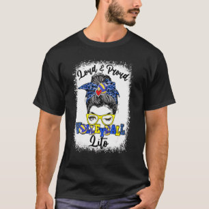 Laud und stolz Volleyball Lito Messy Bun geblasen T-Shirt