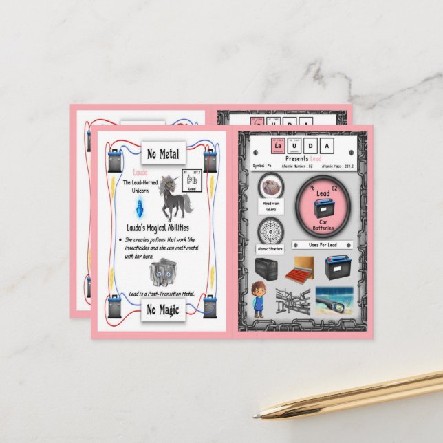 Lauda - Plomb Horn Unicorn Carte de jeu (Devant/Arrière en situation)