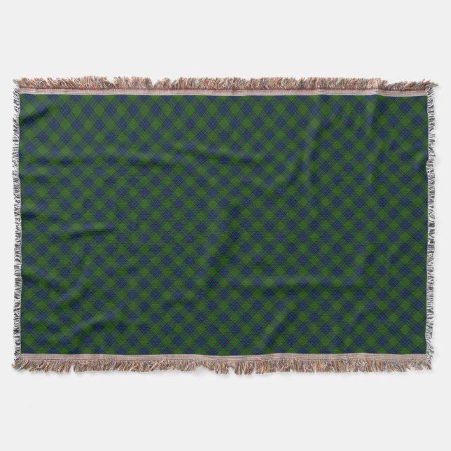 Lauder Tartan Blau kariert Decke (Vorderseite)