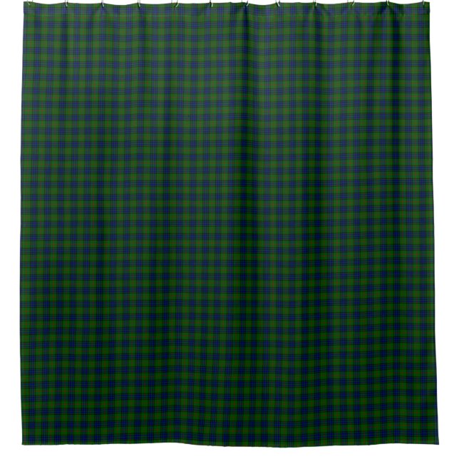 Lauder Tartan Blau kariert Duschvorhang (Vorderseite)