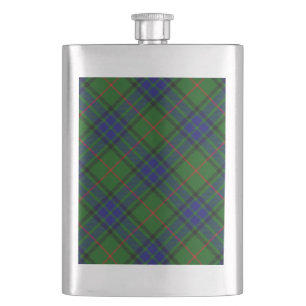 Lauder Tartan Blau kariert Flachmann