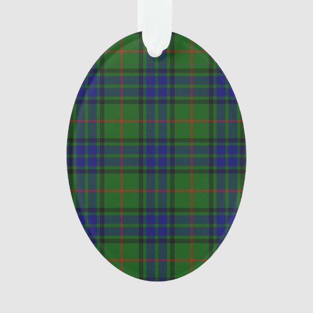 Lauder Tartan Blau kariert Ornament (Vorderseite)