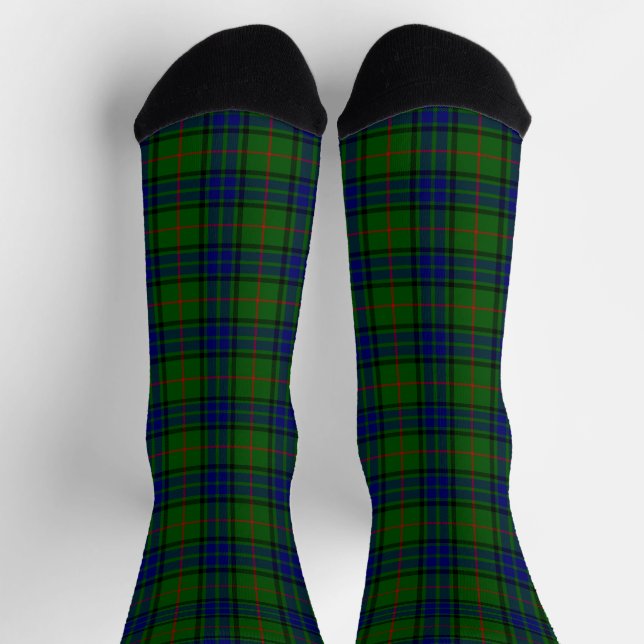 Lauder Tartan Blau kariert Socken (Oben)