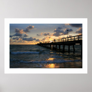 Lauderdale Pier Silhouetten Poster