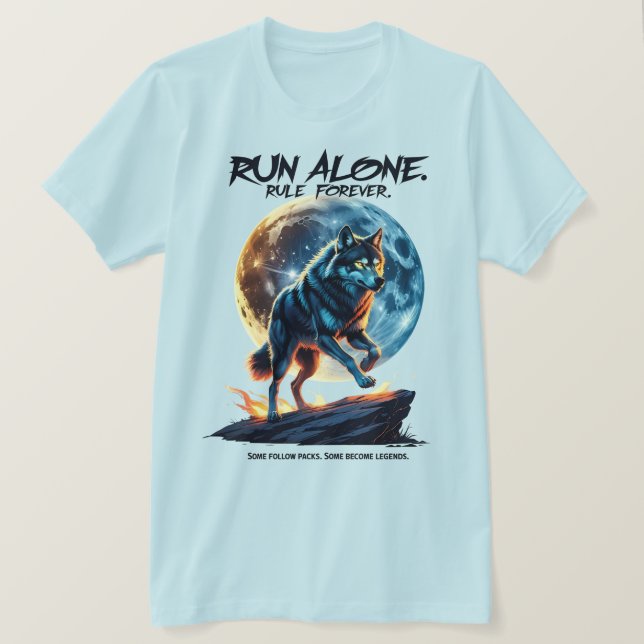 Lauf allein! Regel für immer - Legendärer Wolf-Ent T-Shirt (Design vorne)