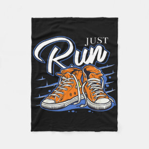 Lauf einfach Lauf Runner Biathlon Joggen Triathlon Fleecedecke
