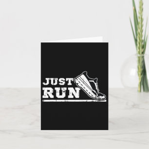 Lauf einfach Motivierend Grafik für Läufer und Ath Karte