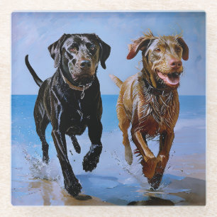"Lauf frei, lauf zusammen" Strand Best Buddies Glasuntersetzer