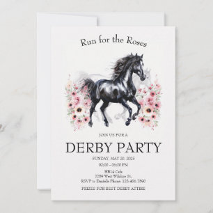 Lauf für die Rosen Derby-Party-Einladung Elegant H Einladung