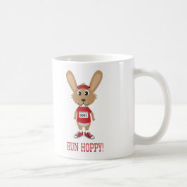 Lauf Hoppy! Kaninchenläufer in Rot Kaffeetasse