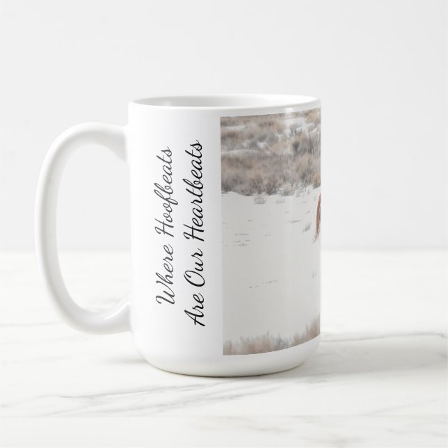 Lauf in der Schneekaffee-Tasse Kaffeetasse (Links)