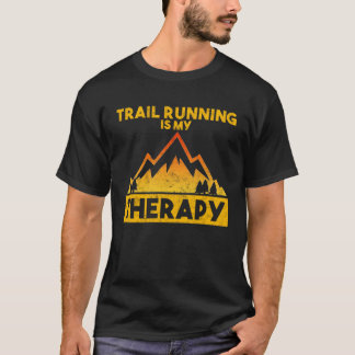 Lauf-Lauf-Pfad Lauf Naturgebirge Berge T-Shirt