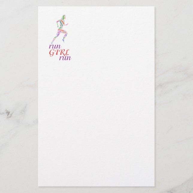 Lauf Mädchen, renne Briefpapier (Vorderseite)