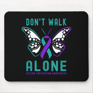 Lauf nicht allein Schmetterlingspräventionsunterst Mousepad