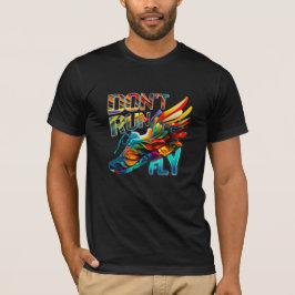 Lauf nicht, Fly | Neon Running Schuh T-Shirt