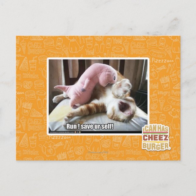 Lauf! Rett dich! Postkarte (Vorderseite)