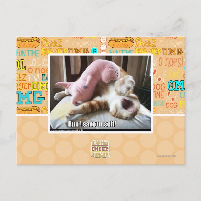 Lauf! Rett dich! Postkarte (Vorderseite)