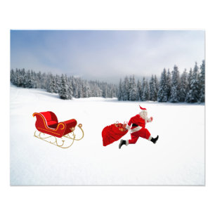 Lauf, Santa, Run! Fotodruck