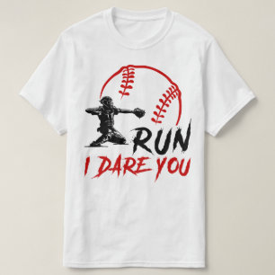 Lauf, stehle, ich fordere dich heraus Humor Baseba T-Shirt