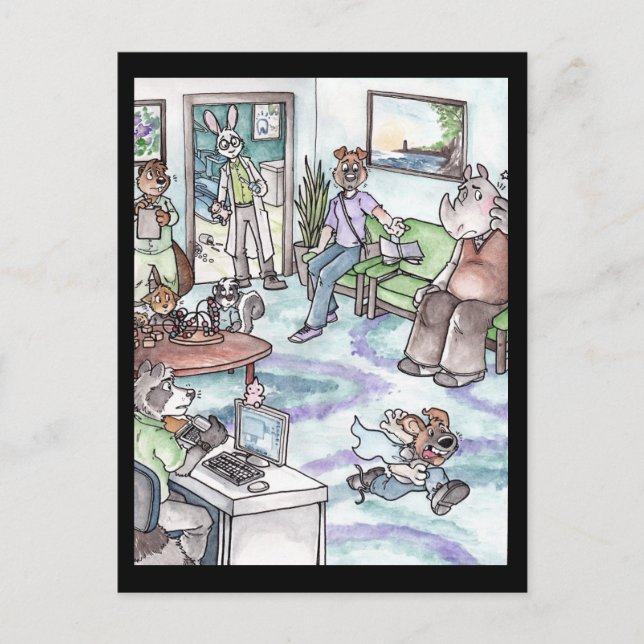 Lauf weg! Postkarte (Vorderseite)