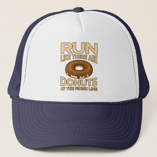 Lauf wie Donuts Marathonläufer laufen Truckerkappe (Vorderseite)