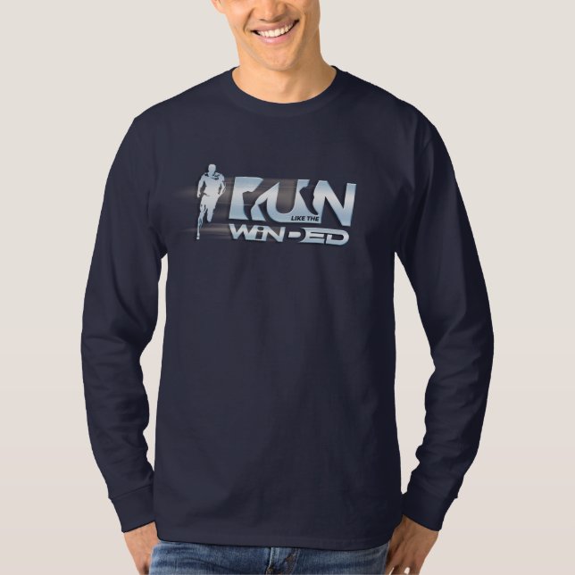 Lauf wie ein Wind | Langschläfer T-Shirt (Vorderseite)