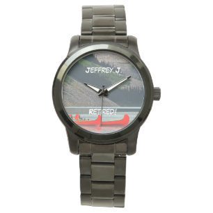 Lauf! Wrist Watch Kayaks Mtns, Oversized Unisex Armbanduhr