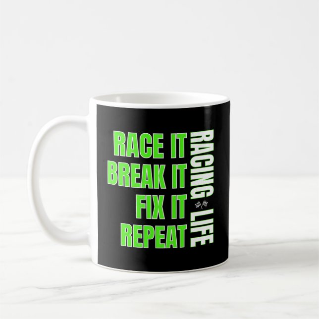Laufbahn-Sprintwagen-Verspätungsmodell modifiziert Kaffeetasse (Links)