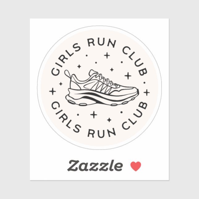 Laufclub für Mädchen Aufkleber (Blatt)
