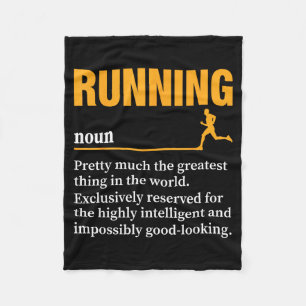 Laufdefinition Humor Marathon Lustiger Athlet Ru Fleecedecke