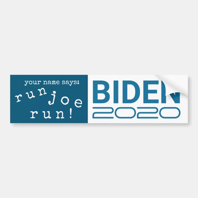 Laufdemokrat-Kandidat Joe Bidens 2020 Laufjoe Autoaufkleber (Vorne)