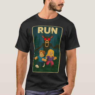 Laufe 99 Nächte Halloween Gamer Hirsch im Wald T-Shirt