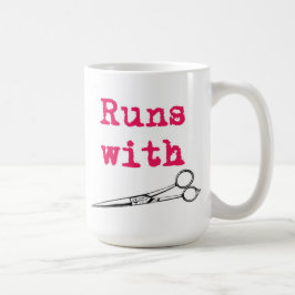 Läufe mit der Scherhaar-Stylist-Tasse Kaffeetasse