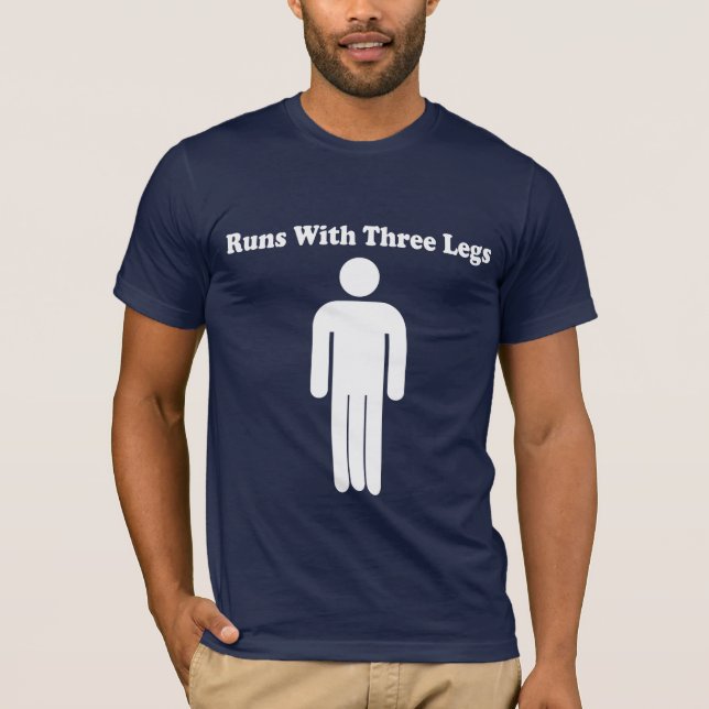 Läufe mit drei Beinen weiß T-Shirt (Vorderseite)