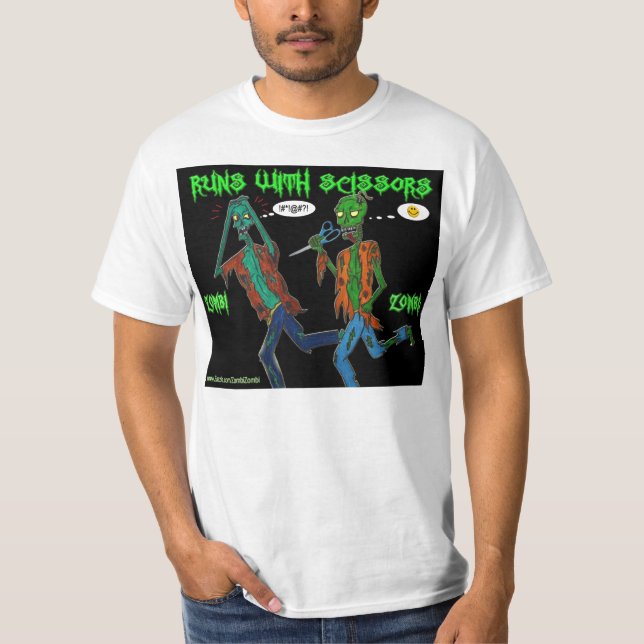 Läufe mit Scheren T-Shirt (Vorderseite)