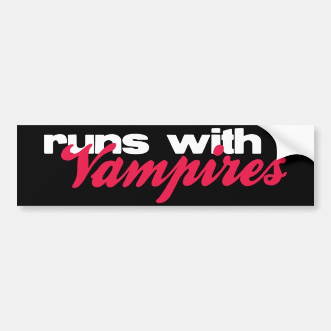 Läufe mit Vampires-Autoaufkleber Autoaufkleber (Vorne)