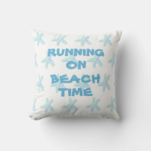 Laufen am Strand Starfish Throw Kissen