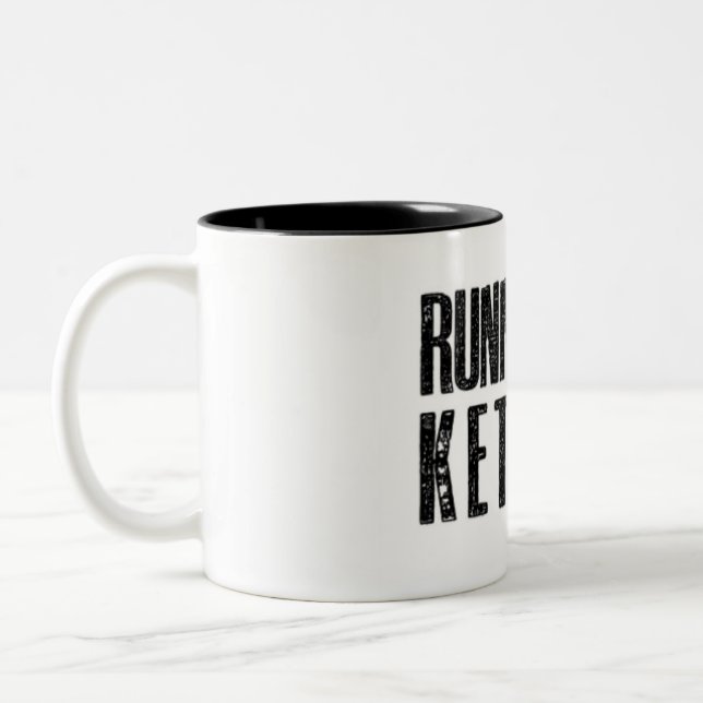 Laufen auf Keton-Kaffee-Tasse Zweifarbige Tasse (Links)